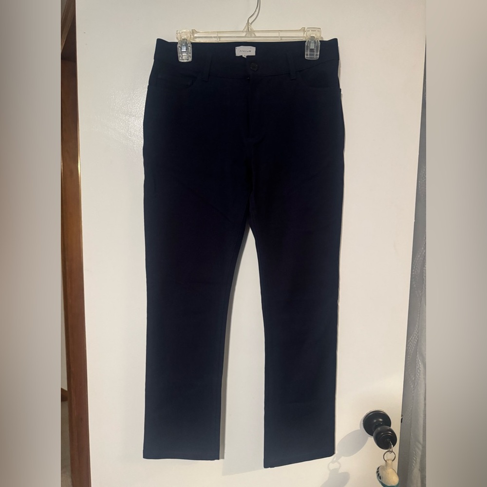 Jigsaw Pants Stretch Slim Straight Navy Size US 6 (UK 10 EU 38)